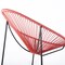 Armen Living Acapulco Indoor Outdoor Steel Papasan Lounge Chair with Brick Red Rope LCACSIBRK - alternate 6